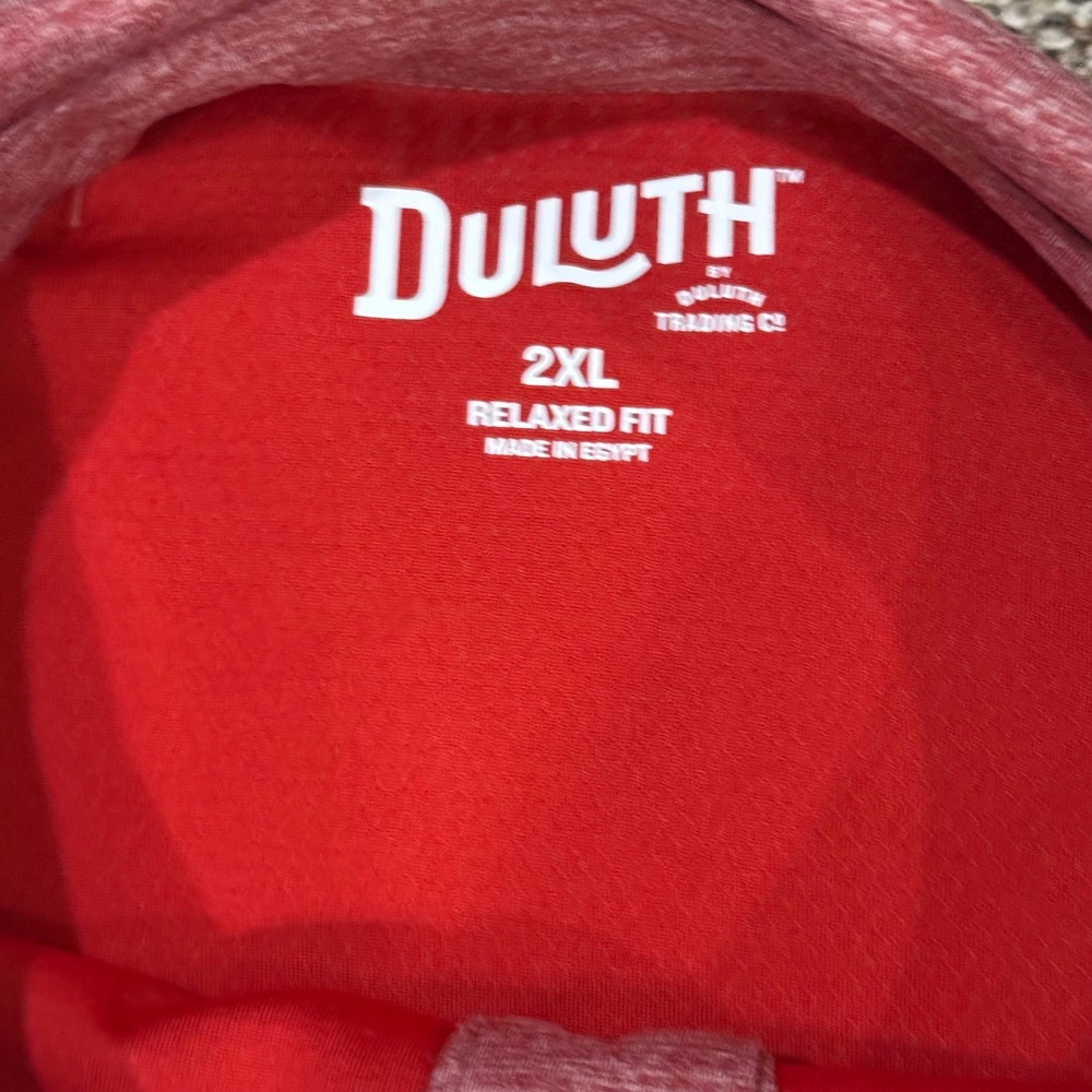 Duluth Trading Co Mens 2XL Relaxed Fit Heather Red Short Sleeve Polo Shirt 2XL - Picture 5 of 5